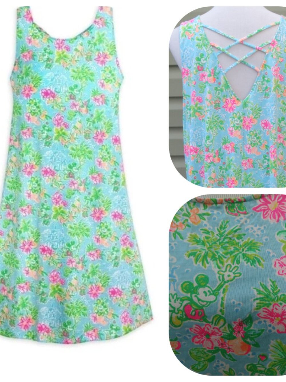 LILLY PULITZER x Disney Parks Kristen Swing Dress Blue Ibiza Size XL